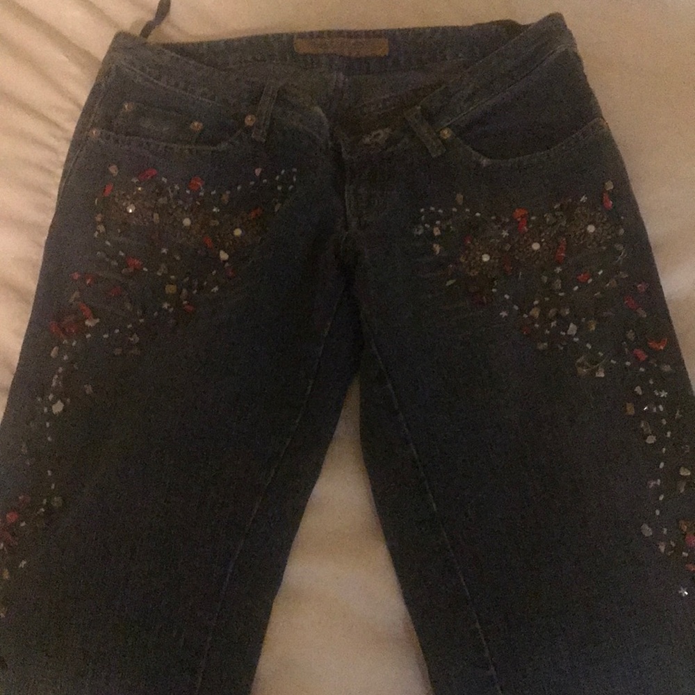 Beaded colombian jeans
